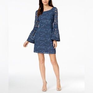 Laundry by Shelli Segal Navy Blue Lace Dress
